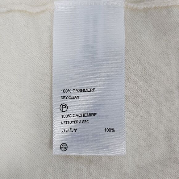 Tommy Bahama Lightweight 100% Cashmere Open Front Cardigan Sweater Sz L Cream - Picture 4 of 6